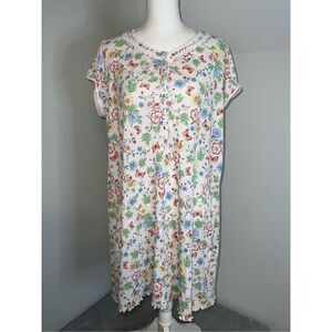 Vintage MuMu Button Down Coverup Robe Nightgown M/L